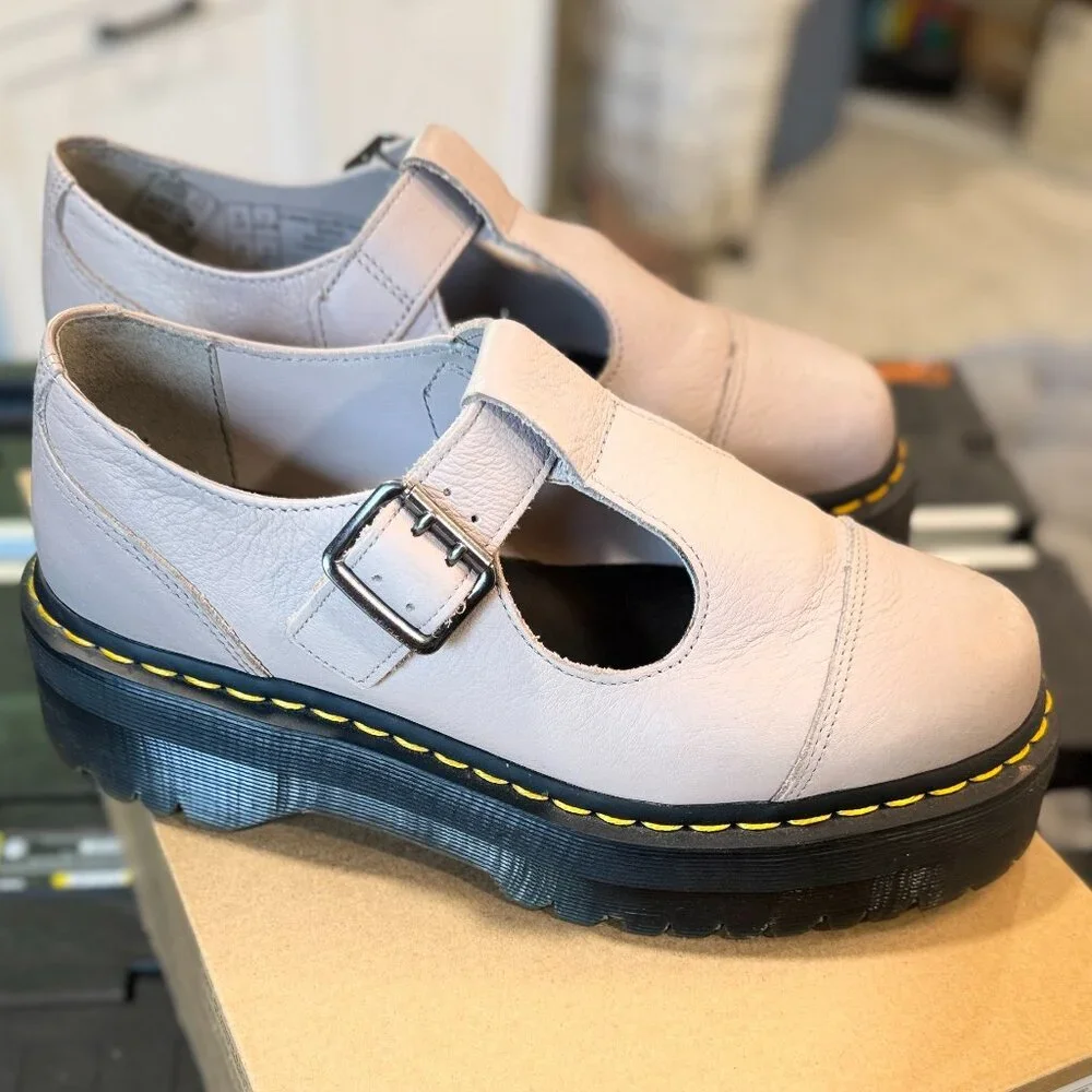 Leather Platform T-Bar Dr. Martens - Picture 2 of 9